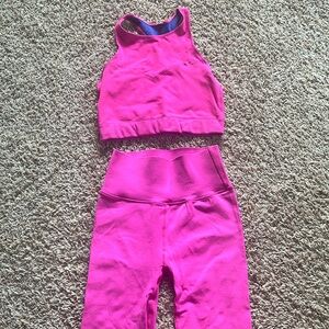 Pink Fabletics workout set